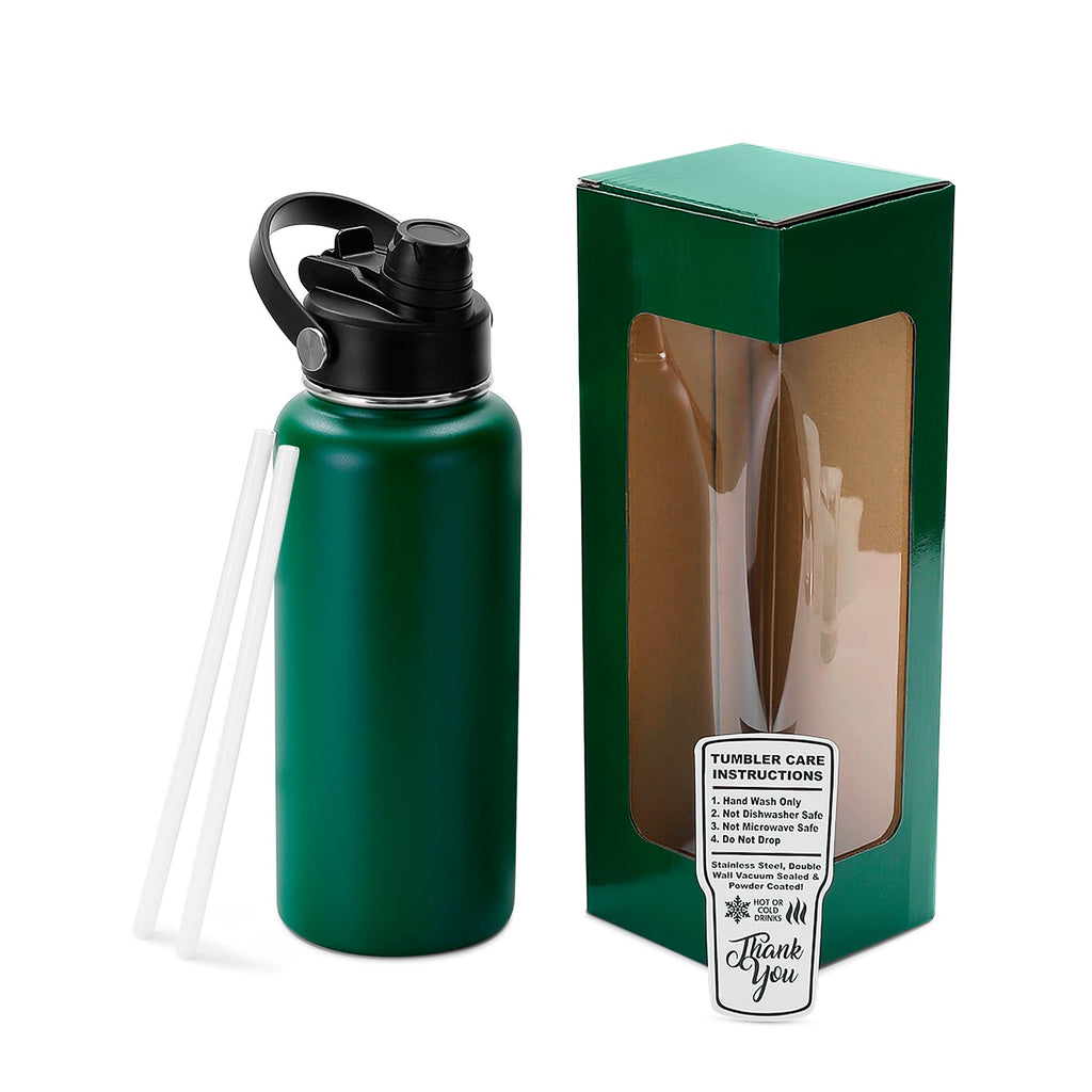 Green 32oz Hydro Water Bottle - Customizable